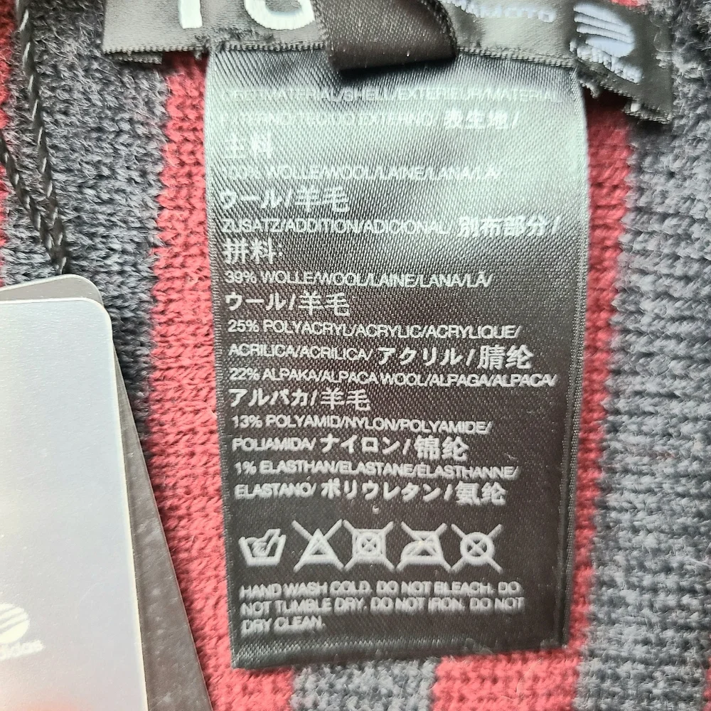 NWT Y-3 Yohji Yamamoto x Adidas Striped Alpaca Wool Blend Scarf